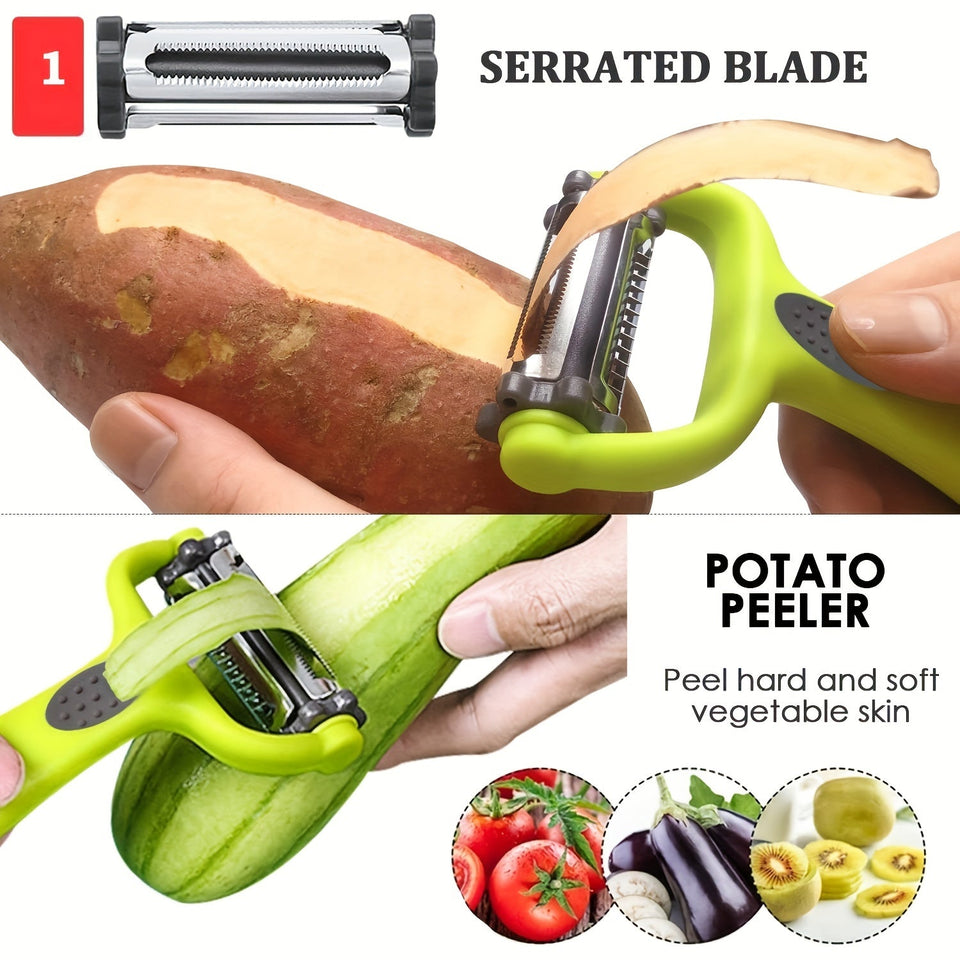 3in1 Peeler Paring Knife Grater - Ultimate Kitchen Tool