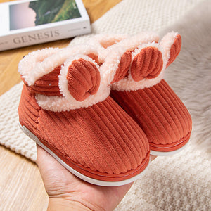 Children's Bag Heel Plus Plush Thick  Warm Cotton Shoes