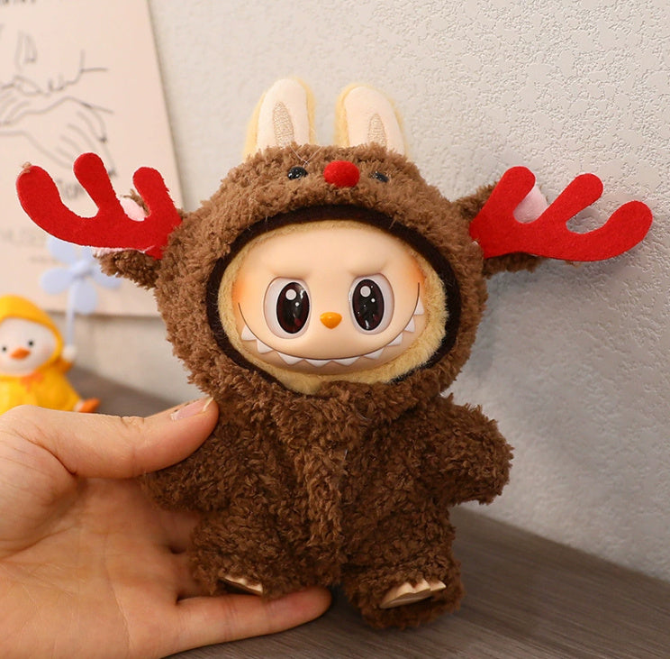 Labubu Sweater Gingerbread Man Doll Clothes Suit Shoes