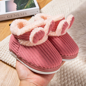 Children's Bag Heel Plus Plush Thick  Warm Cotton Shoes