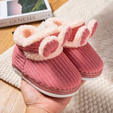 Children's Bag Heel Plus Plush Thick  Warm Cotton Shoes