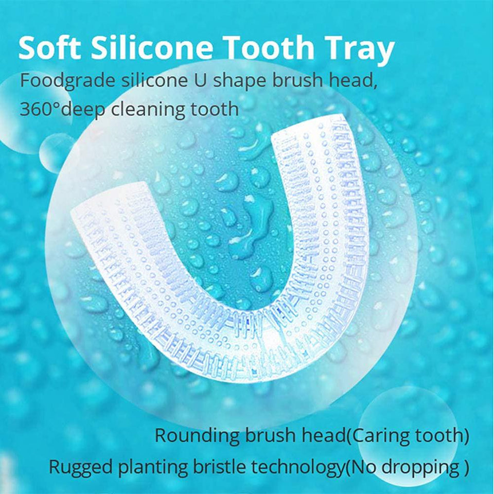 Silicone Electric Toothbrush 360° for Adult Smart Automatic Whitening