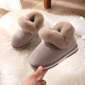 Children's Bag Heel Plus Plush Thick  Warm Cotton Shoes