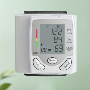 Wrist Electronic Blood Pressure Monitor, BP Sphygmomanometer