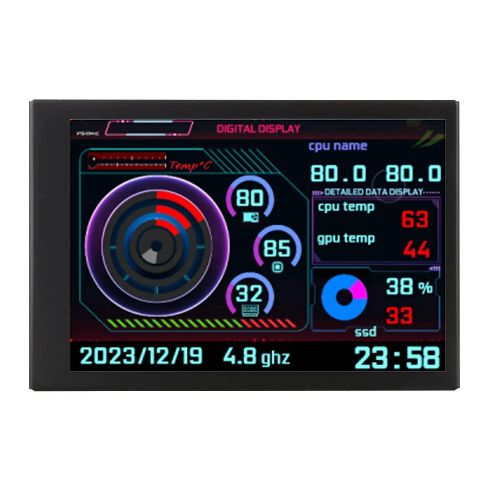 New 3.5 Inch IPS TYPE-C Secondary Screen Computer CPU GPU RAM HDD