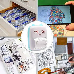 Portable Mini Pocket Printer With Wireless Inkless Printing For Photos