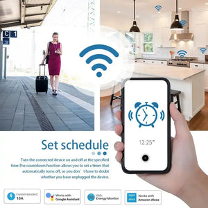 Tuya 16A 20A EU Smart Socket WiFi Smart Plug With Power Monitoring