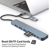 USB C Hub USB Splitter 8 in 1 USB Extender with 4 USB Port 1 USBC Port
