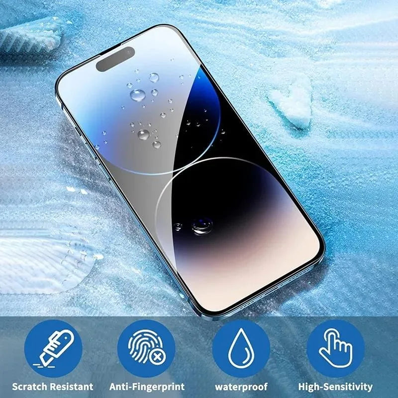 5Pcs Tempered Glass for iPhone 15 14 13 12 11 Pro Max Screen Protector