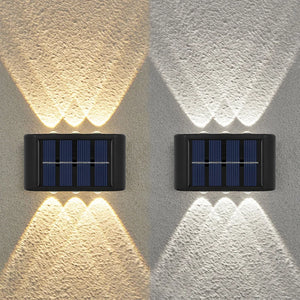 6LED Solar Lights, Outdoor Waterproof Atmosphere Wall Lamp,Up And Down