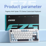 AULA F75 2.4G Wireless/Bluetooth/wired gaming keyboard