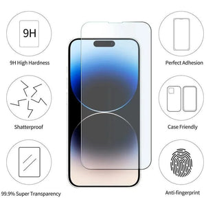 5Pcs Tempered Glass for iPhone 15 14 13 12 11 Pro Max Screen Protector