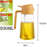 2in1 500ml Plastic Spray Oil Sprayer Bottle Spray Oil Dispenser Oil