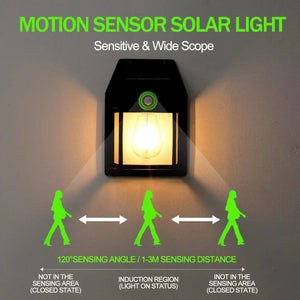 Outdoor Solar Tungsten Wall Light with Motion Sensor IP65 Waterproof