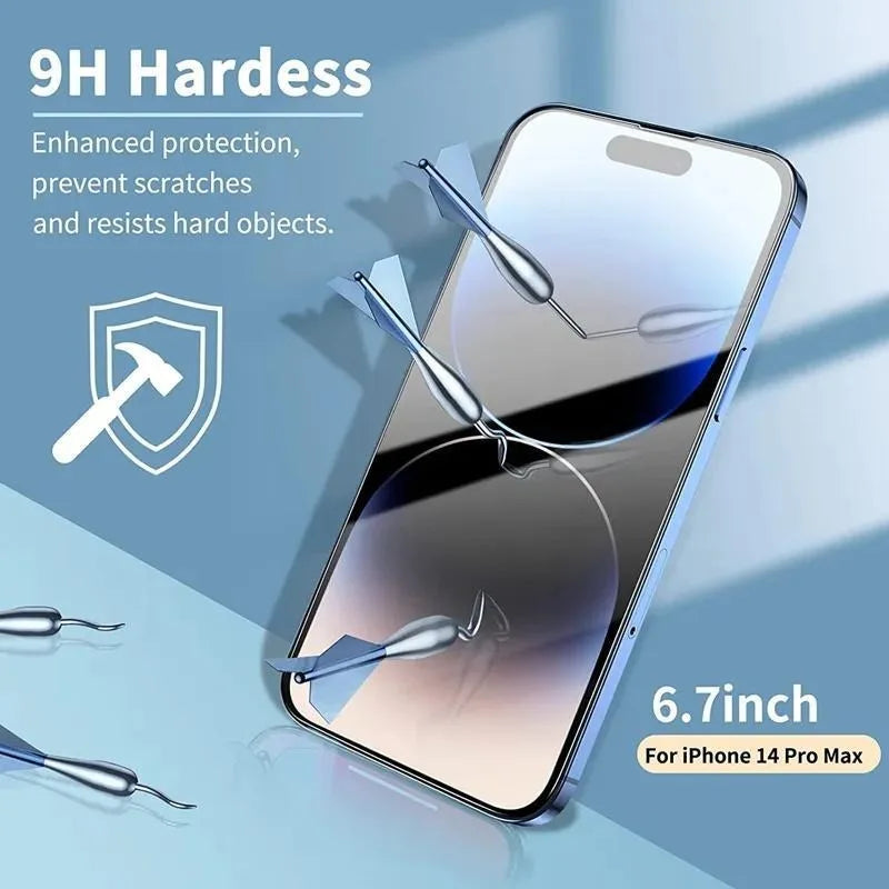 5Pcs Tempered Glass for iPhone 15 14 13 12 11 Pro Max Screen Protector