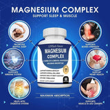 Magnesium Complex Supplement With Multiple Elemental Magnesium 90 Capsules