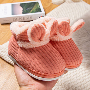 Children's Bag Heel Plus Plush Thick  Warm Cotton Shoes