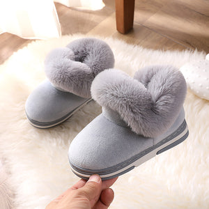 Children's Bag Heel Plus Plush Thick  Warm Cotton Shoes